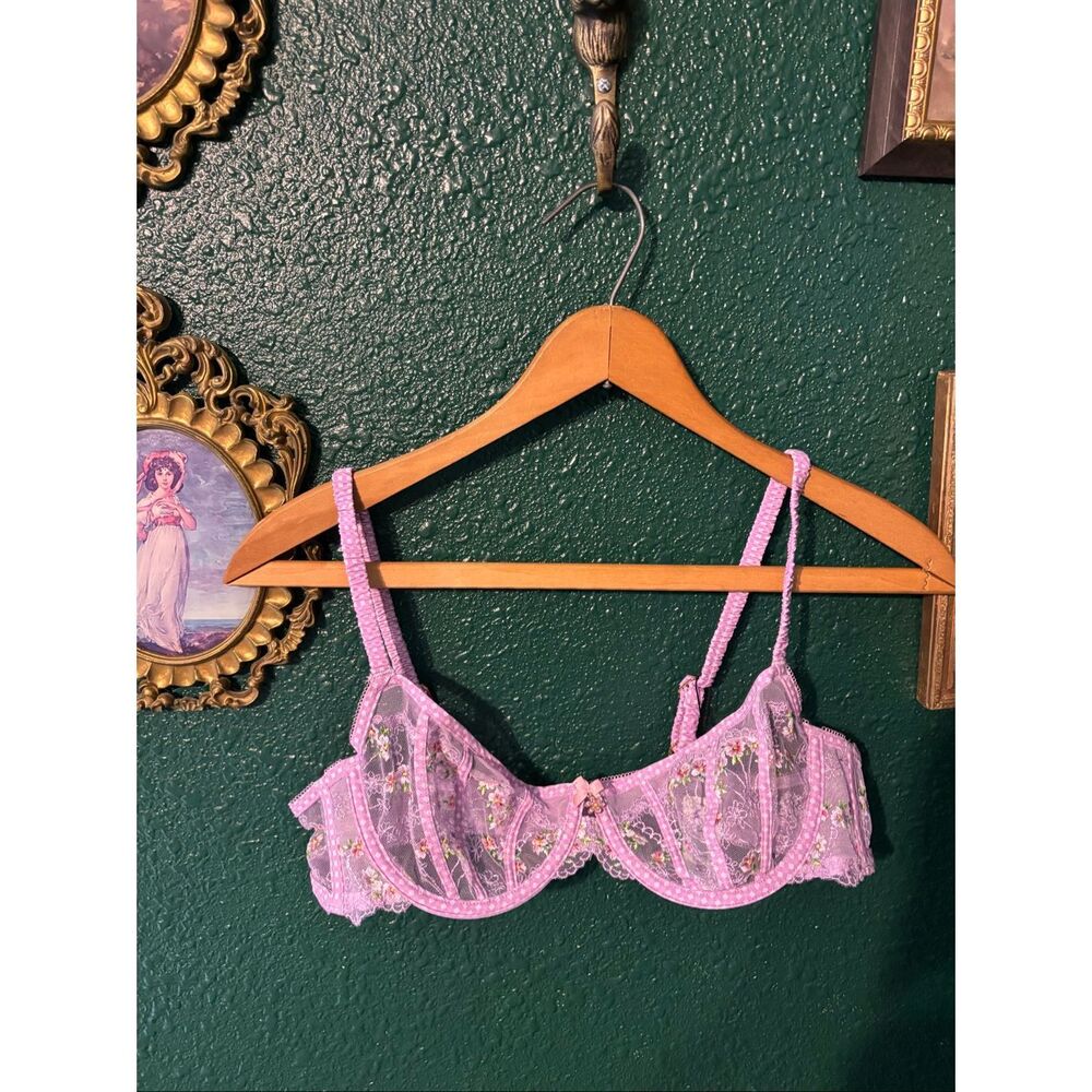 NEW with Tags - Lounge Gardenia Purple Balcony Bra In Size 36C NWT - Purple